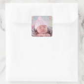 パーソナライズされたベビー写真 スクエアシール (バッグ)