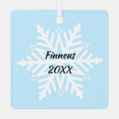 パーソナライズされたベビー写真 メタルオーナメント (裏面)