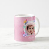 パーソナライズされたベビー写真 – 愛、キス、ハート コーヒーマグカップ (正面右)