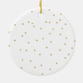 パーソナライズされたベビー初めてのクリスマス セラミックオーナメント (裏面)