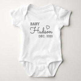 パーソナライズされたベビー名のお知らせ ベビーボディスーツ