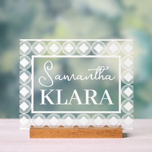パーソナライズされたベビー名 アクリルサイン (ニュートラル)