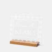 パーソナライズされたベビー名 アクリルサイン (傾斜)