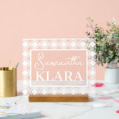 パーソナライズされたベビー名 アクリルサイン (ウェディング)