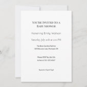パーソナライズされたベビー散水またはシャワーデザイン 招待状 (正面)