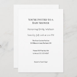 パーソナライズされたベビー散水またはシャワーデザイン 招待状
