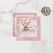 パーソナライズされたベビー温風船テーマ用ブック ノートカード (正面/裏面インサイチュ)