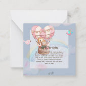 パーソナライズされたベビー温風船テーマ用ブック ノートカード (正面)