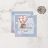 パーソナライズされたベビー温風船テーマ用ブック ノートカード (正面/裏面インサイチュ)