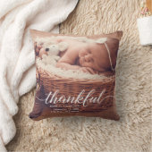 パーソナライズされたベビー発表の感謝写真 クッション (ブランケット)
