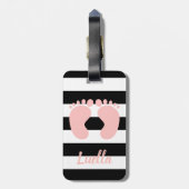 パーソナライズされたベビー荷札 ラゲッジタグ (裏面縦)