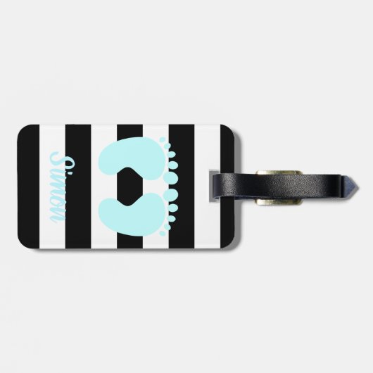 パーソナライズされたベビー荷札 ラゲッジタグ (裏面横)