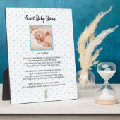 パーソナライズされたベビー葬儀札 フォトプラーク (側面)