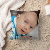 パーソナライズされたベビー装飾用クッション写真と名前の追加 クッション (ブランケット)