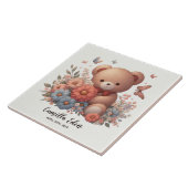 パーソナライズされたベビー誕生名陶磁器タイル タイル (側面)