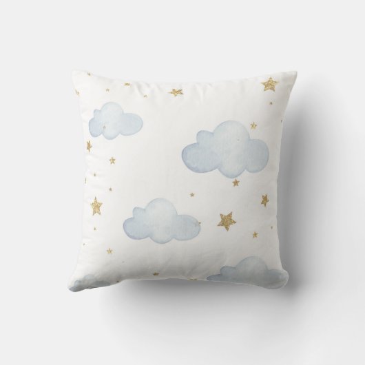 パーソナライズされたベビー象子供部屋カスタム クッション (裏面)