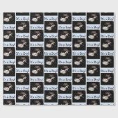 パーソナライズされたベビー超音波ベビーシャワー ラッピングペーパー (フラット)