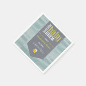 パーソナライズされたベビー醸造ビールラベルおもしろいシャワー スタンダードカクテルナプキン (角)