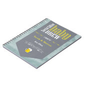 パーソナライズされたベビー醸造ビールラベルおもしろいシャワー ノートブック (左側)