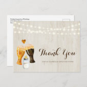 パーソナライズされたベビー醸造ベビーシャワーありがとう ポストカード (正面/裏面)