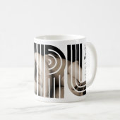 パーソナライズされたベビー「GIRL」写真誕生のお知らせ コーヒーマグカップ (正面右)