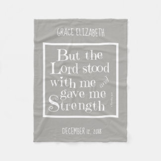 パーソナライズされたベビー、Timothyの詩(灰色) フリースブランケット