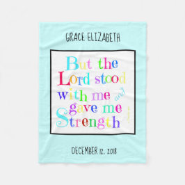 パーソナライズされたベビー、Timothyの詩（虹） フリースブランケット