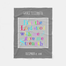 パーソナライズされたベビー、Timothyの詩（虹） フリースブランケット