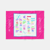 パーソナライズされたベビー、Timothyの詩(虹) フリースブランケット (正面(横))