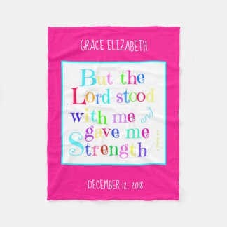 パーソナライズされたベビー、Timothyの詩(虹) フリースブランケット