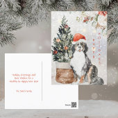 パーソナライズされたベルネーズマウンテンドッグホリディポストカード シーズンポストカード