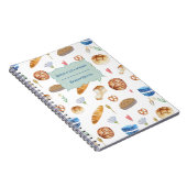 パーソナライズされたベーカリーパターンレシピ帳 ノートブック (右側)