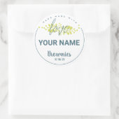 パーソナライズされたベーカリーラベル+ユーザー名 ラウンドシール (バッグ)