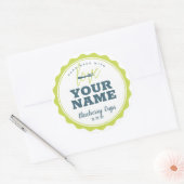 パーソナライズされたベーカリーラベル+ユーザー名 ラウンドシール (封筒)