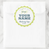 パーソナライズされたベーカリーラベル+ユーザー名 ラウンドシール (バッグ)