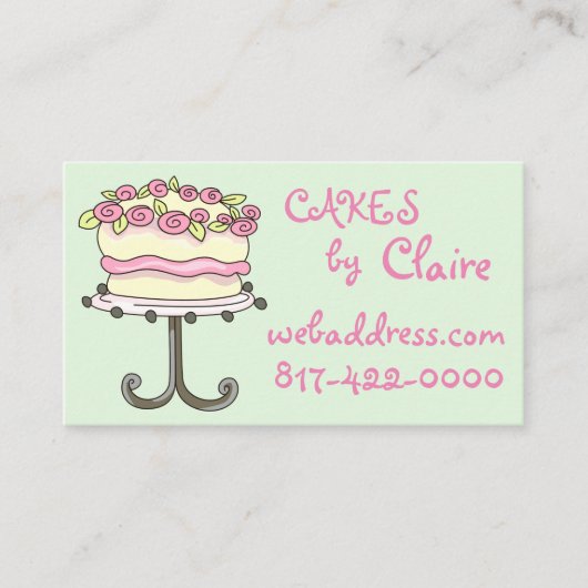 パーソナライズされたベーカリー 名刺 (正面)