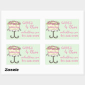 パーソナライズされたベーカリー 長方形シール (シート)