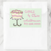 パーソナライズされたベーカリー 長方形シール (バッグ)