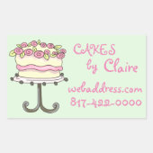 パーソナライズされたベーカリー 長方形シール (正面)