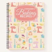 パーソナライズされたベーキング成分ファミリーレシピ ノートブック (正面)