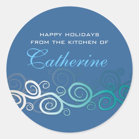 パーソナライズされたベーキング、ジャム、クッキー ラウンドシール (正面)