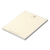 パーソナライズされたベージュ色ハミングバードメモ帳 ノートパッド (回転)