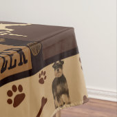 パーソナライズされたペットの飼い主シュナザー犬の毛布ギフト テーブルクロス (インサイチュ)