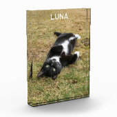 パーソナライズされたペット名モダン フォトブロック (左)