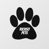 パーソナライズされたペット広告 ジャンボ肉球 ウィンドウサイン (シート)