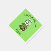 パーソナライズされたペニー・ザ・ラビット スタンダードカクテルナプキン (角)