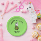 パーソナライズされたペニー・ザ・ラビット ペーパープレート (パーティー)