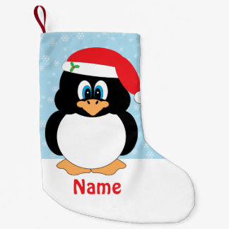 パーソナライズされたペンギン スモールクリスマスストッキング