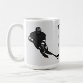 パーソナライズされたホッケー選手のギフトアイディア コーヒーマグカップ (左)
