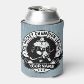 パーソナライズされたホッケー選手アイスリンクチームアスリート 缶クーラー (缶正面)